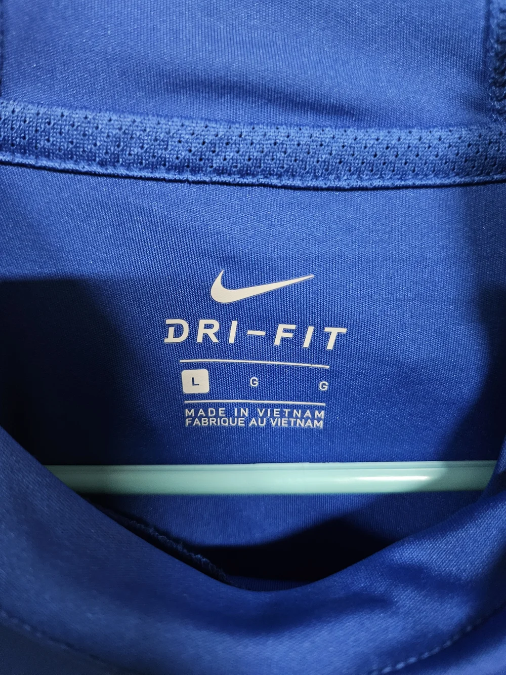 Nike Blue Long Sleeve Dri-FIT Top with Hoodie